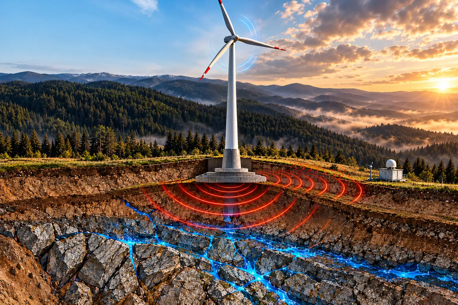 Windenergieanlagen erschüttern den Untergrund